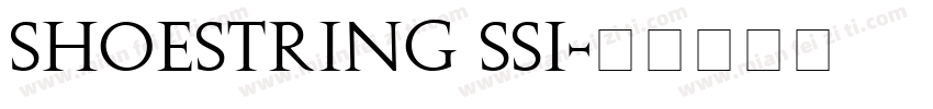 Shoestring SSi字体转换